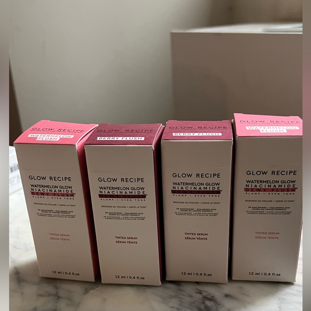 Glow Recipe Tinted Serum – Watermelon Flush (2) & Berry Flush (2) – New - Picture 4 of 4
